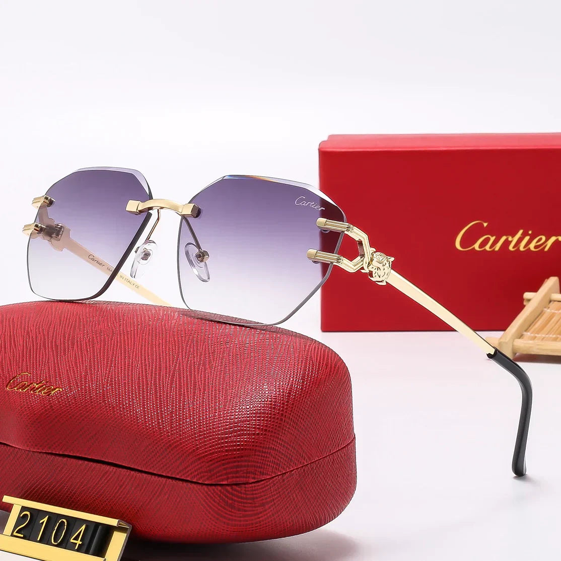 Fashion hot 6 color sunglasses 2104