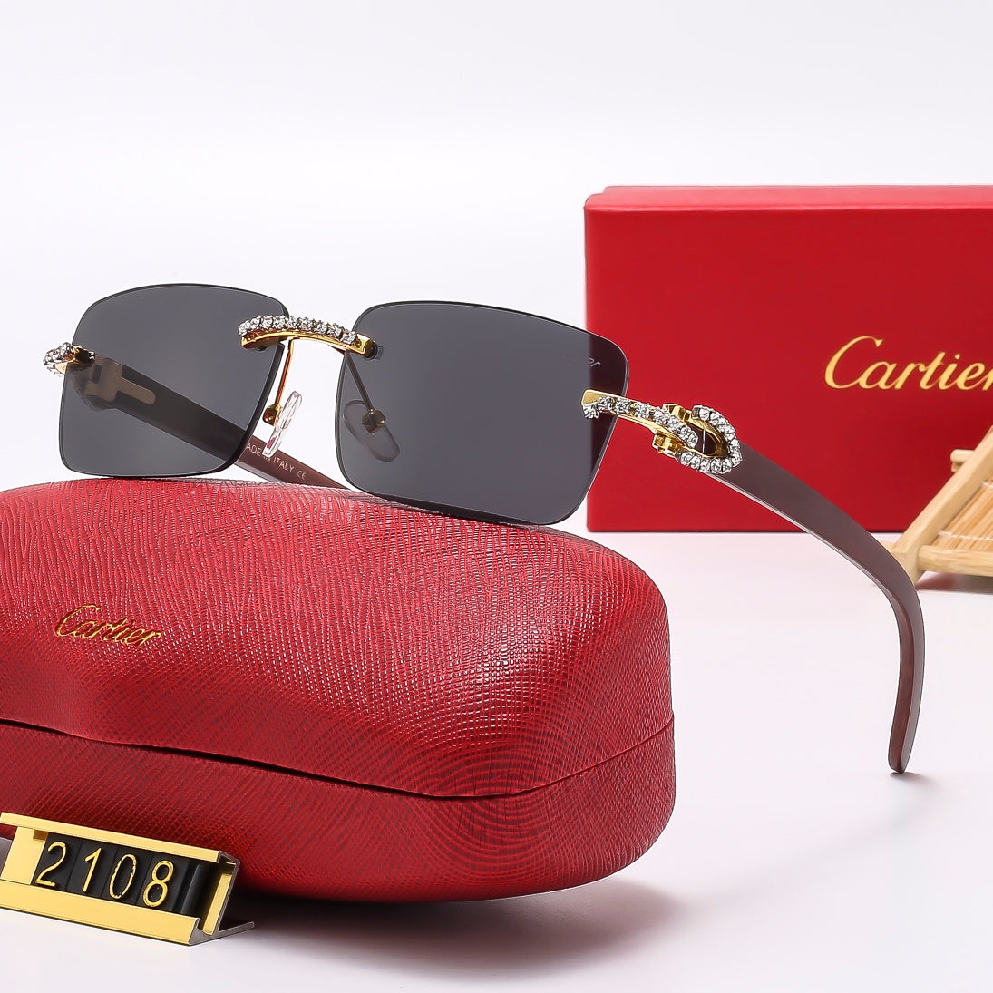 Fashion hot 6 color sunglasses 2107